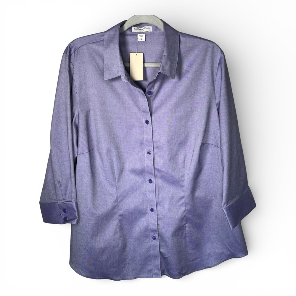 Coldwater Creek Lavender Button-Down Shirt